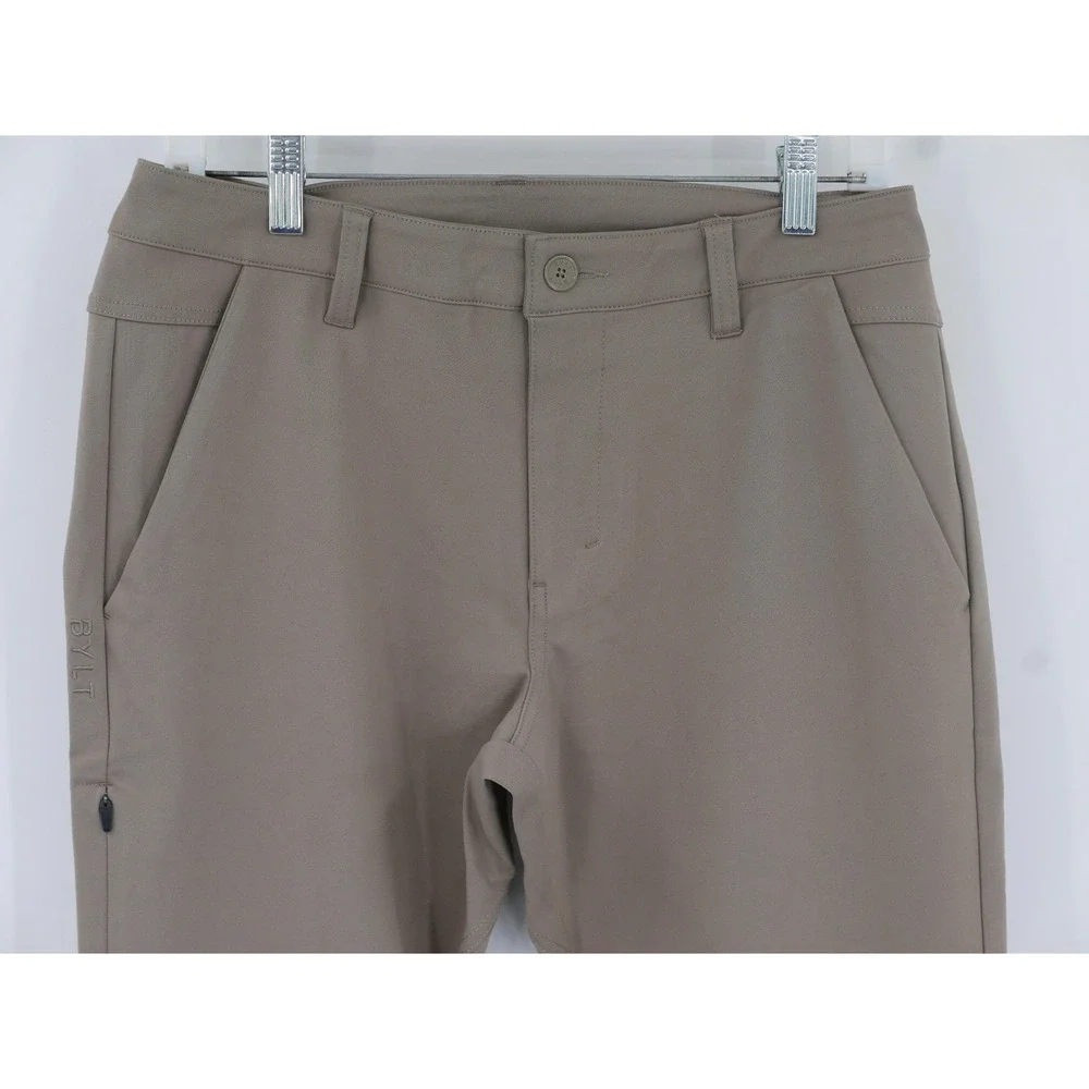 BYLT Everyday Pant 2.0 Brown Stretch Chino Pants Men's 33x31 Slim Fit Casual